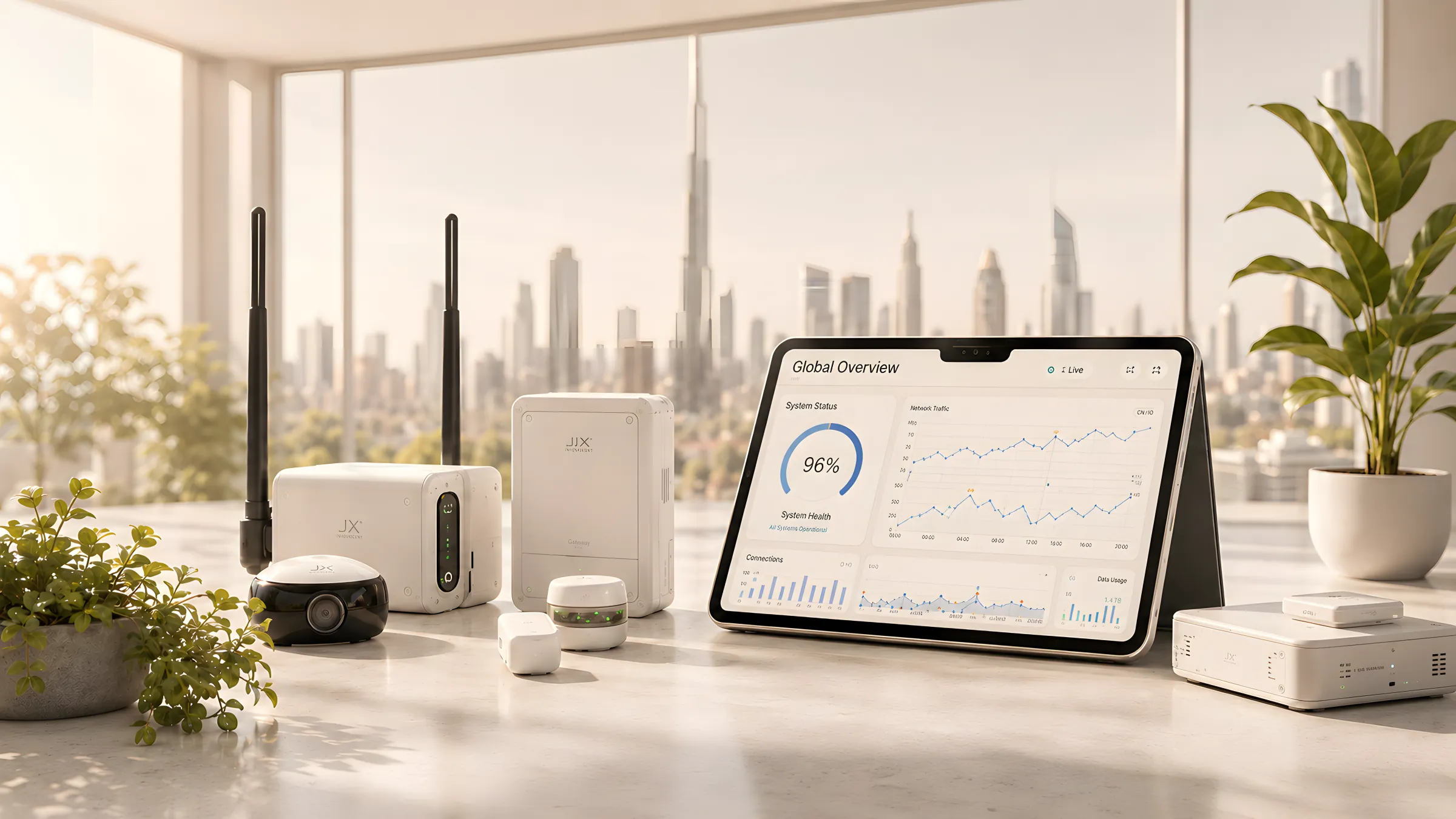 IoT connected devices, morning view
